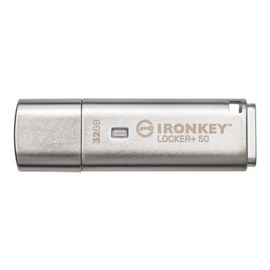 Kingston IronKey Locker+ 50 32GB Encrypted USB 3.2 Flash Drive