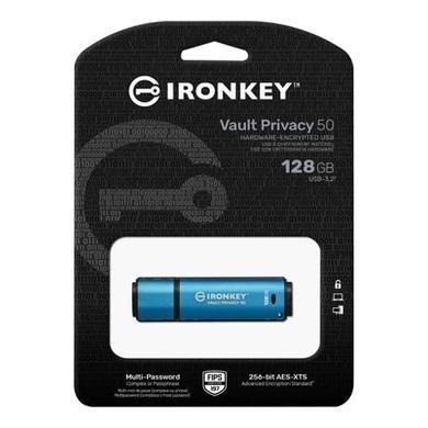 Kingston IronKey Vault Privacy 128GB Encrypted USB 3.2 Flash Drive