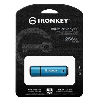 Kingston IronKey Vault Privacy 256GB Encrypted USB 3.2 Flash Drive