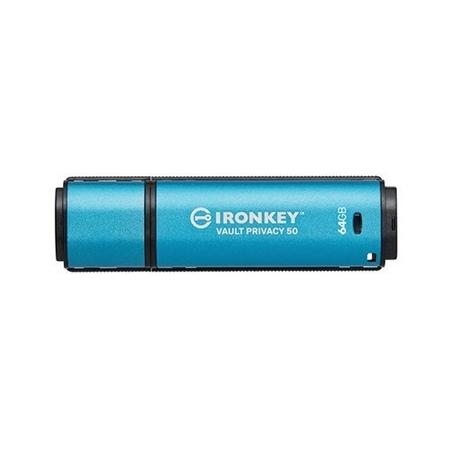Kingston IronKey Vault Privacy 64GB Encrypted USB-C 3.2 Flash Drive