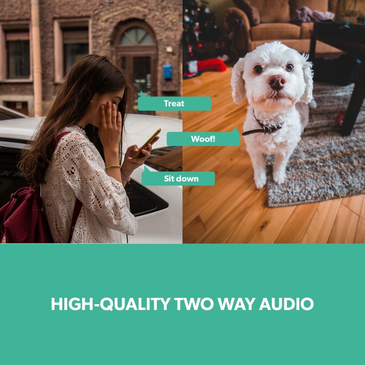 electriQ Smart Automatic Pet Feeder with 1080p HD camera & 2 way audio