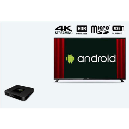 electriQ 4K Ultra HD HDR Android 7.1 Quad Core TV Smart Box with 1GB RAM/16GB ROM and Remote Control