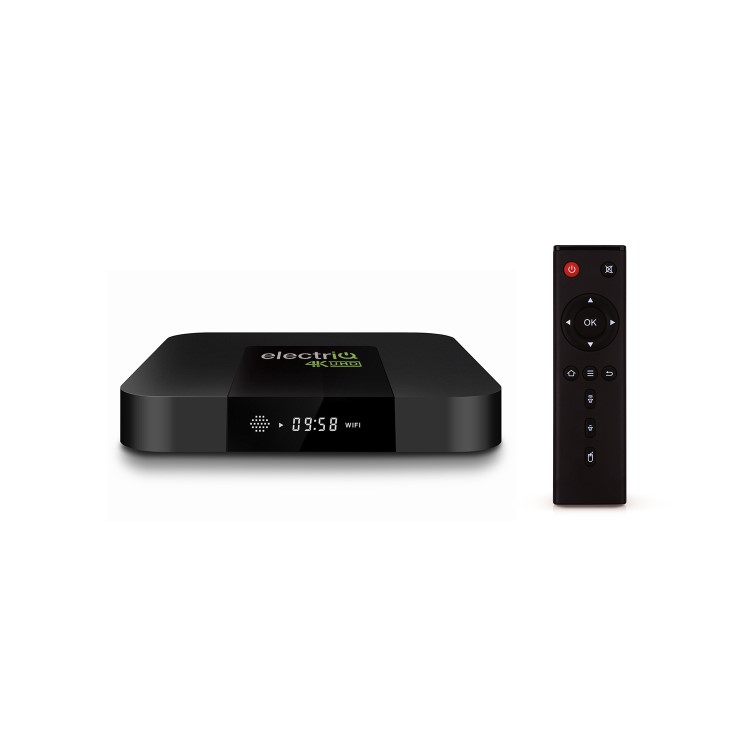 electriQ 4K Ultra HD HDR Android 7.1 Quad Core TV Smart Box with 1GB RAM/16GB ROM and Remote Control