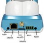 electriQ HD 720p Wifi Pet Monitoring Pan Tilt Zoom Camera with 2-way Audio & dedicated App - Blue