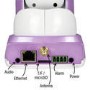 electriQ 480p Wifi Pet Monitoring Pan Tilt Zoom Camera with 2-way Audio & dedicated App - Purple