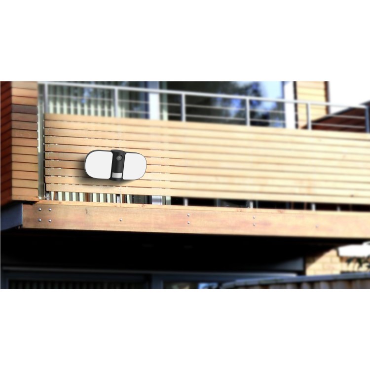 electriQ 1080p HD LED Floodlight Security Camera with motion sensors - Black