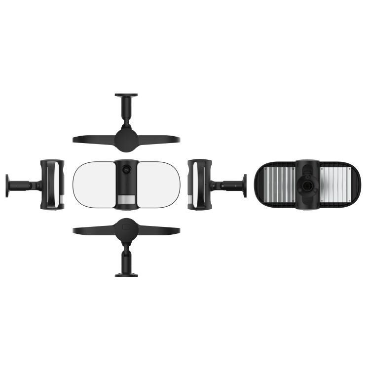 electriQ 1080p HD LED Floodlight Security Camera with motion sensors - Black