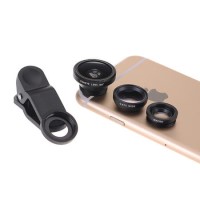 3in1 Camera Lens Attachments for Perfect Mobile Phone Pictures - FishEye +  WideAngle + Macro