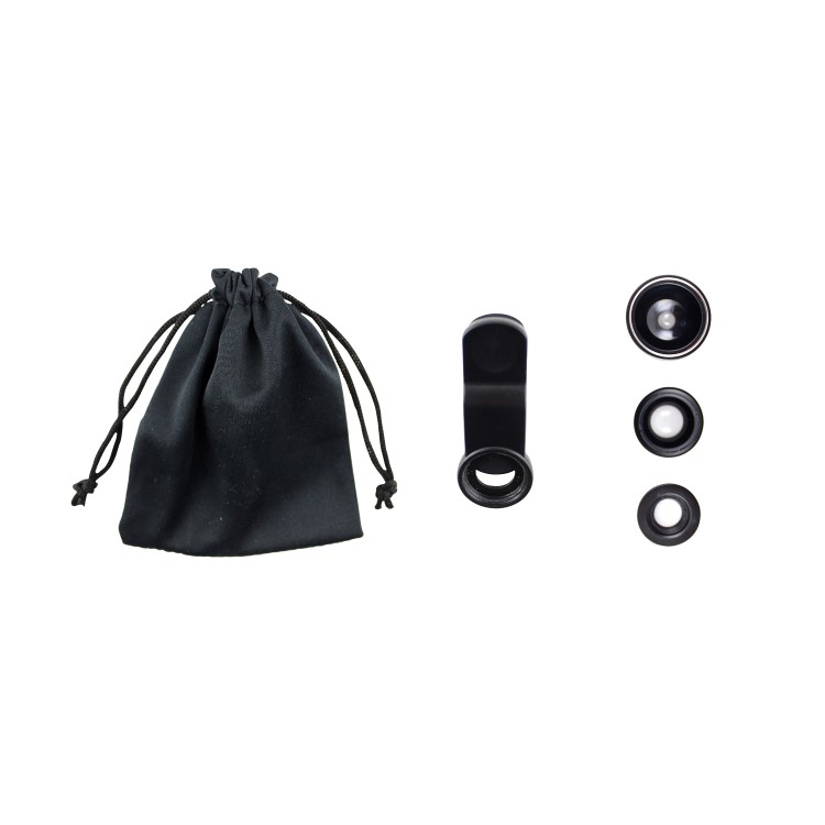 3in1 Camera Lens Attachments for Perfect Mobile Phone Pictures - FishEye +  WideAngle + Macro