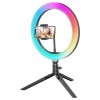 10&quot; RGB LED Ring Light with Tripod Stand Phone Holder and Remote - electriQ