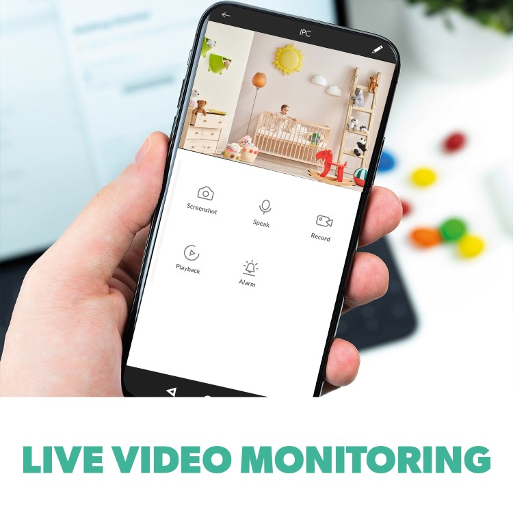 Smart 1080p HD Video Baby Monitor Infrared Night Vision with 2 Way Audio