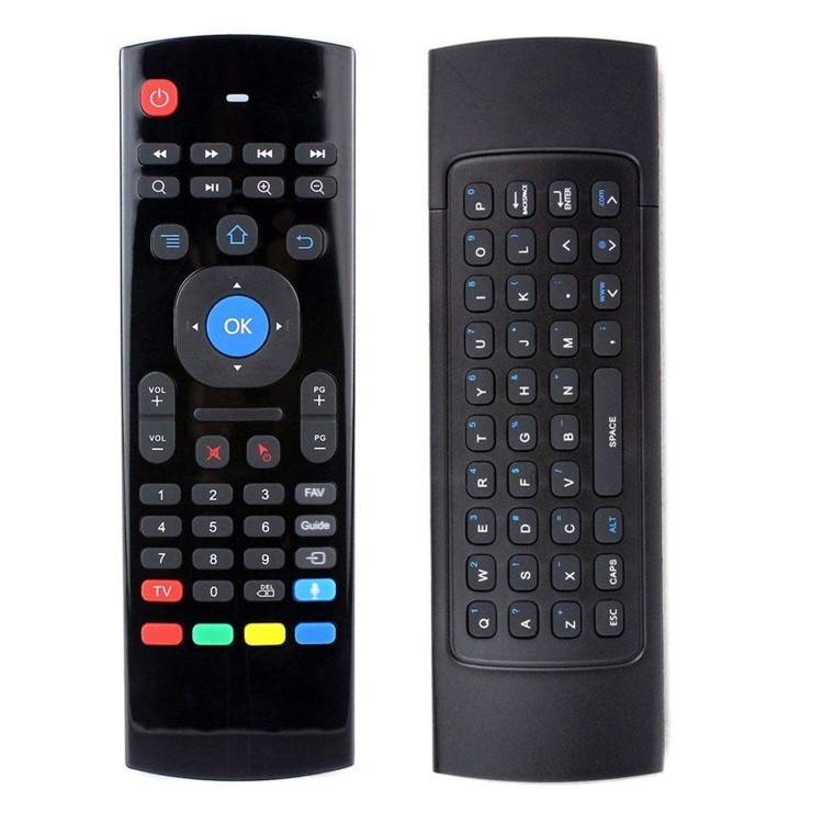 electriQ 3-in-1 Magic Remote with Wireless Keyboard and Air Mouse plus Voice Input for Smart TV Android PC Laptop