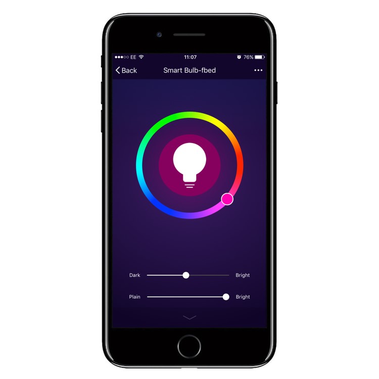 electriQ Smart Lighting Colour Wifi Bulb with E27 screw ending - Alexa & Google Home compatible - 3 Pack
