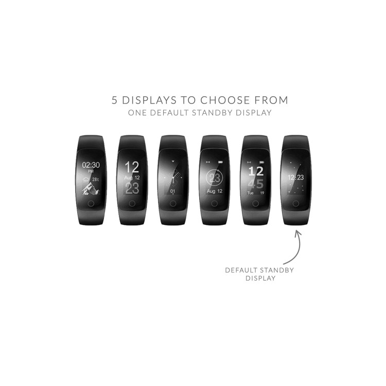 GRADE A1 - IQ PLUS Fitness Tracker with Connected GPS and Multi Sport Mode - Compatible with Android & iOS Devices