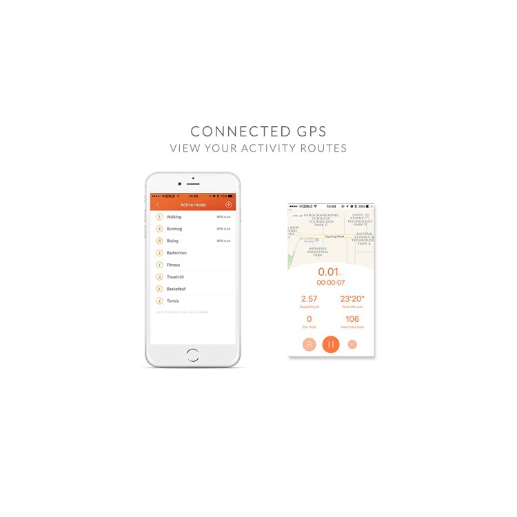 GRADE A1 - IQ PLUS Fitness Tracker with Connected GPS and Multi Sport Mode - Compatible with Android & iOS Devices