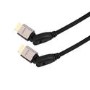 electriQ Ultra HDMI 4K 18Gbps HDR Metal Plated Braided Cable with Swivel Connector 1.5m