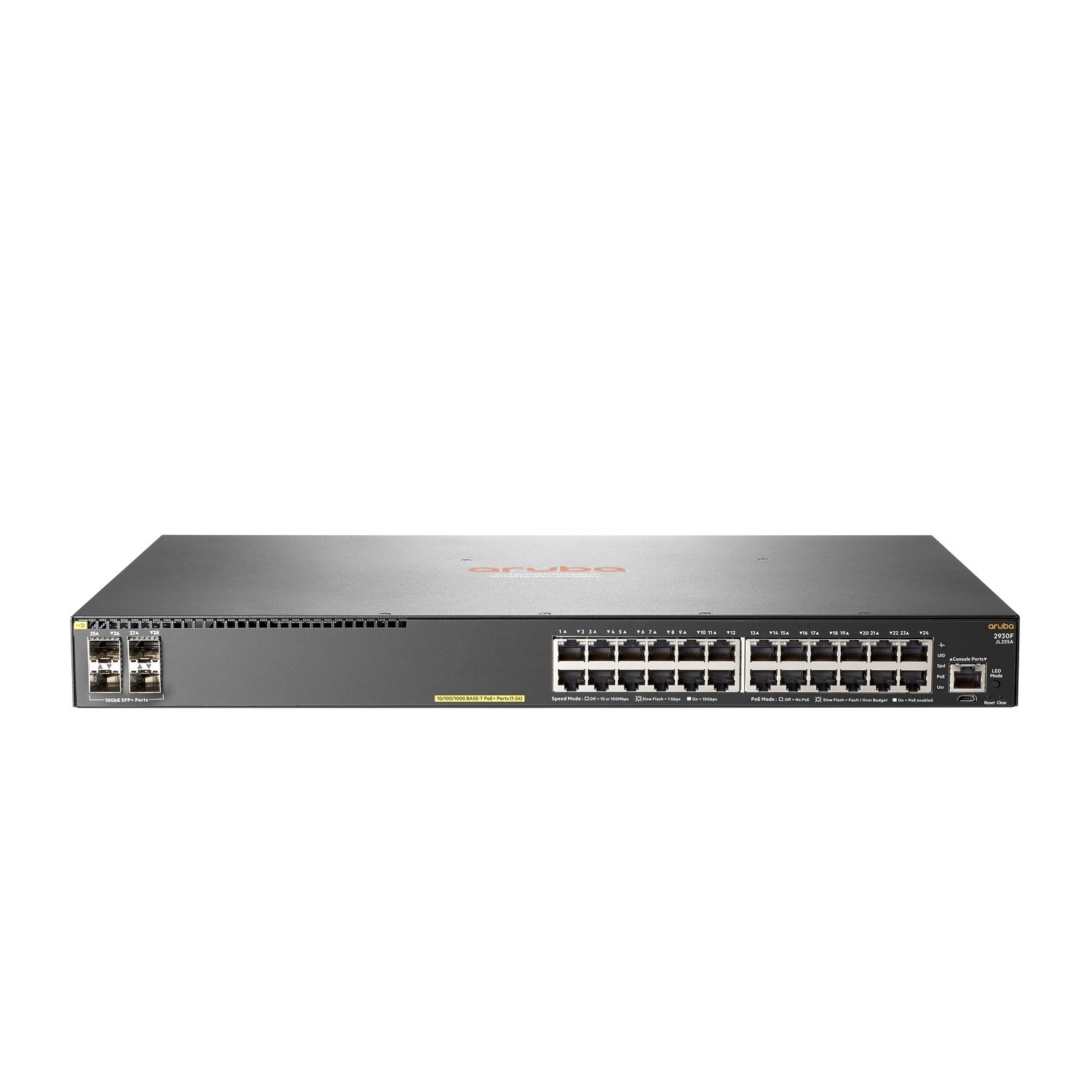 Hewlett Packard Hpe Aruba Networking 2930F 24G 24-Port Poe+ Rack-Mountable Managed Switch, Laptops Direct - JL255A