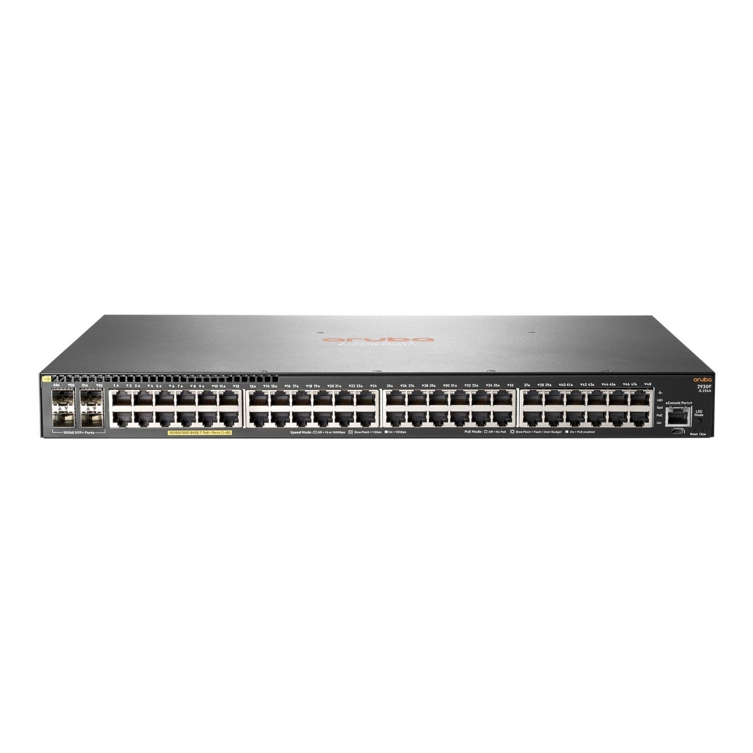 Hewlett Packard Hpe Aruba Networking 2930F 48G 48-Port Poe+ Rack-Mountable Managed Switch, Laptops Direct - JL256A