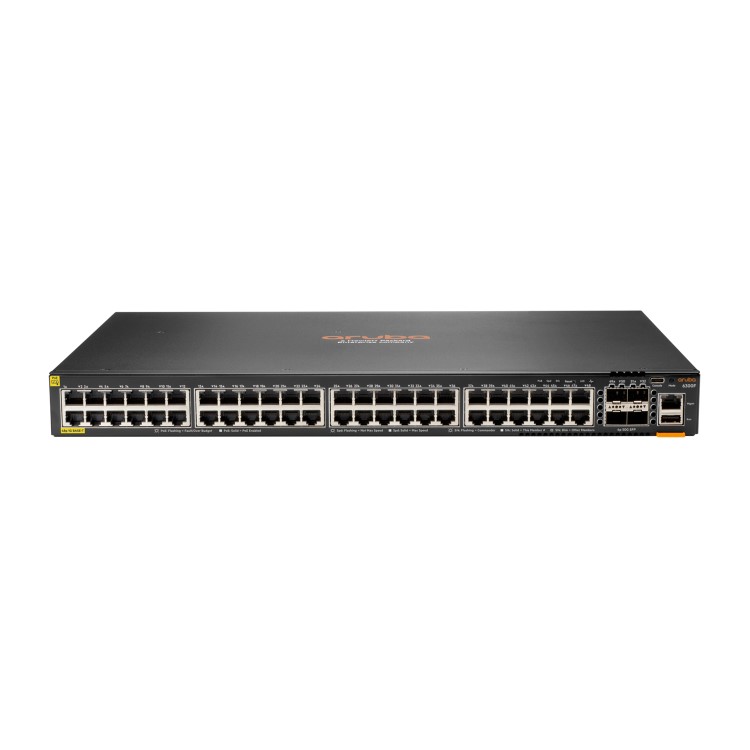 HPE Aruba Networking C-Port 6300 48-Port Class4 PoE, 4-Port SFP56 PoE L3 Managed 1U Rack-mountable Switch