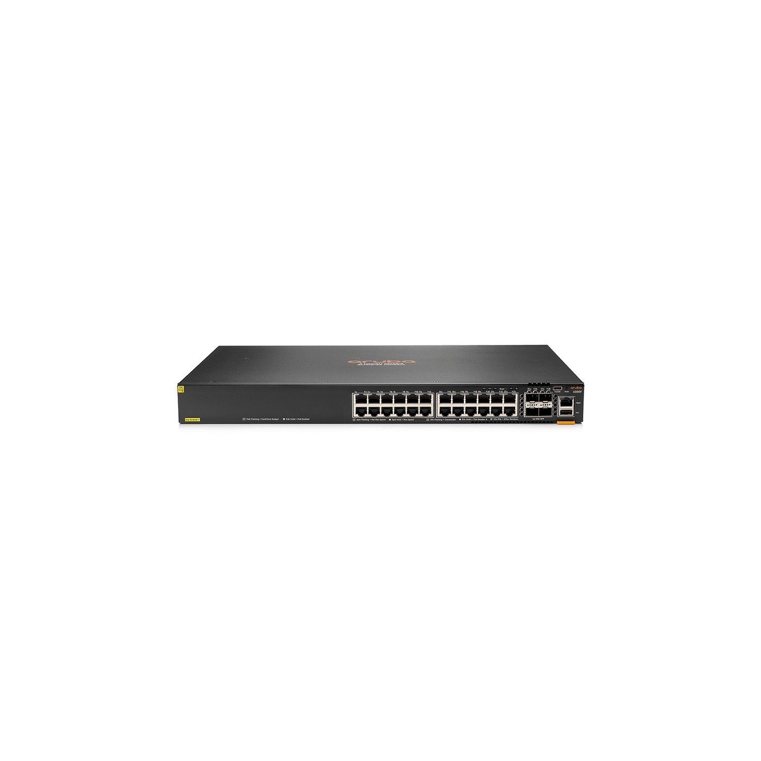 Hewlett Packard Hpe Aruba Networking C-Port 6300 24G 24-Port Class4 Poe L3 Managed 1U Rack-Mountable Switch Grey, Laptops Direct - JL666A