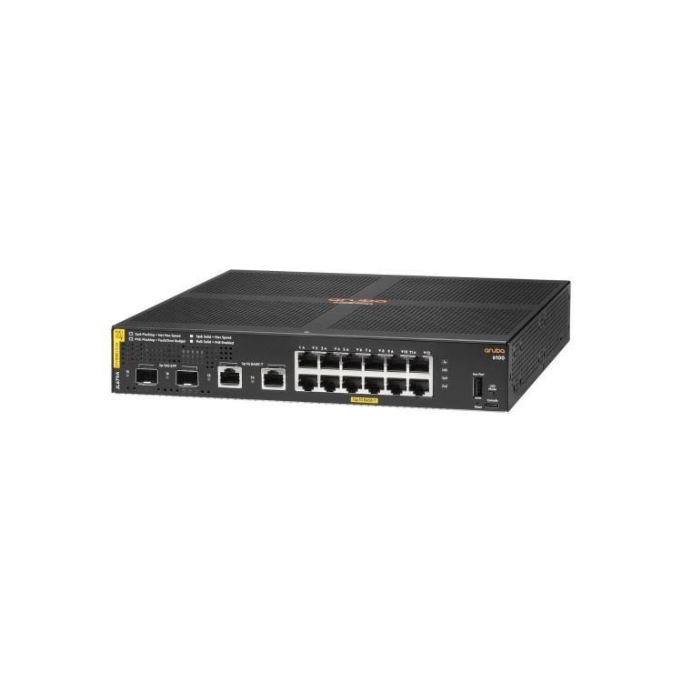 HPE Aruba Networking C-Port 6100 12G 12-Port Class4 PoE+ with SFP+ Managed Rack-mountable Switch