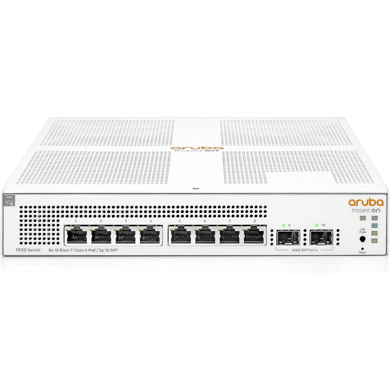 Laptops Direct - Hewlett Packard Hpe Aruba Instant On 1930 8G 8-Port Gigabit Poe+ With Sfp L3 Managed Rack-Mountable Switch 124W White - JL681A