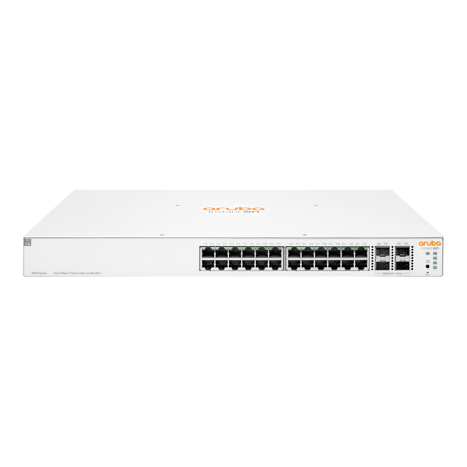 HPE Aruba Instant On 1930 24 Port Class4 Gigabit Ethernet SFP+ PoE L3 Rack mountable Managed Switch
