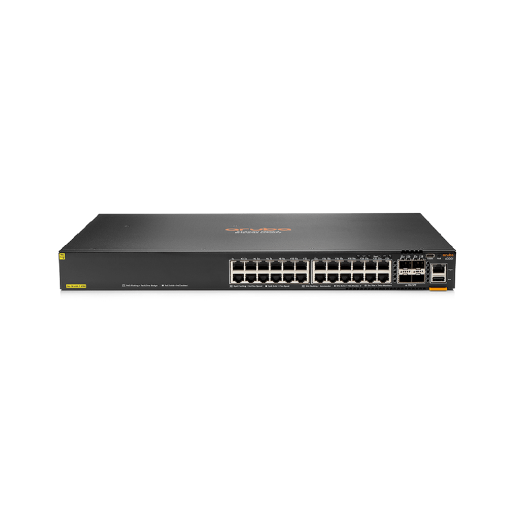 HPE Aruba Networking C-Port 6200F 24G 24-Port Class4 PoE+ with SFP+ L3 Managed Rack-mountable Switch 370W