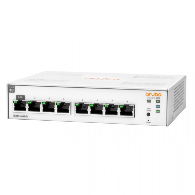HPE Aruba Instant On 1830 8G 8-Port Gigabit - L2 Smart Managed Rack-mountable Switch 