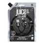 Juice 2M 3 in 1 Cable - Mico-Usb Type-C and Lightning - Black