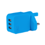 Juice Triple USB Mains Charger - Blue