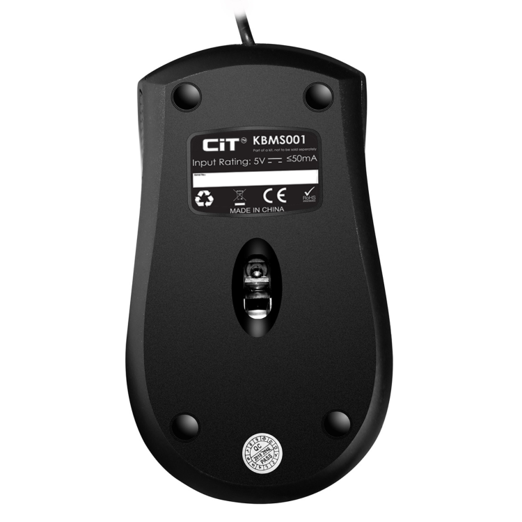CiT KBMS-001 Wired Keyboard & Mouse Combo Black