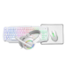CiT Scorpion 4-in-1 White Keyboard Mouse Headset Mouse Pad Gaming Combo Kit