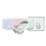 CiT Scorpion 4-in-1 White Keyboard Mouse Headset Mouse Pad Gaming Combo Kit