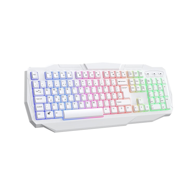 CiT Scorpion 4-in-1 White Keyboard Mouse Headset Mouse Pad Gaming Combo Kit