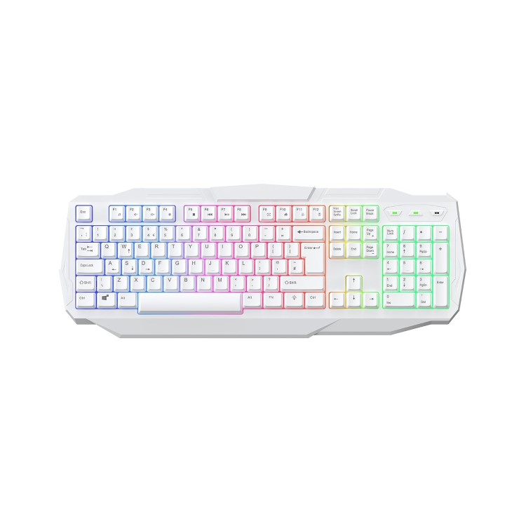 CiT Scorpion 4-in-1 White Keyboard Mouse Headset Mouse Pad Gaming Combo Kit