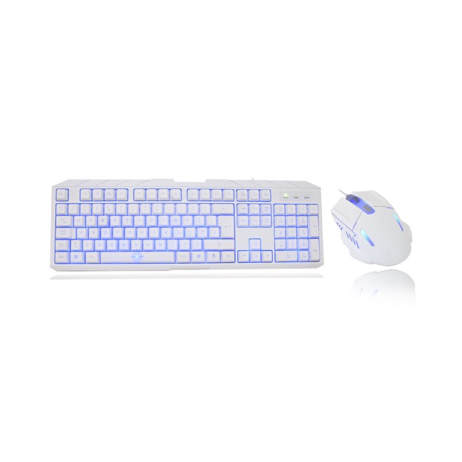 CIT Storm Mouse/Keyboard Bundle - White & Blue