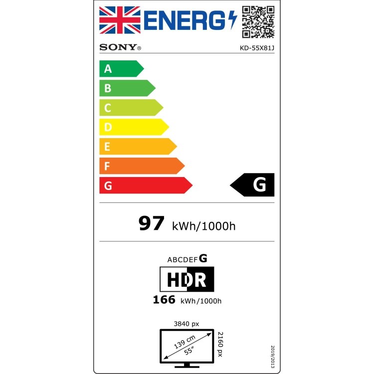Sony X81J BRAVIA 55 Inch 4K HDR Google Smart TV