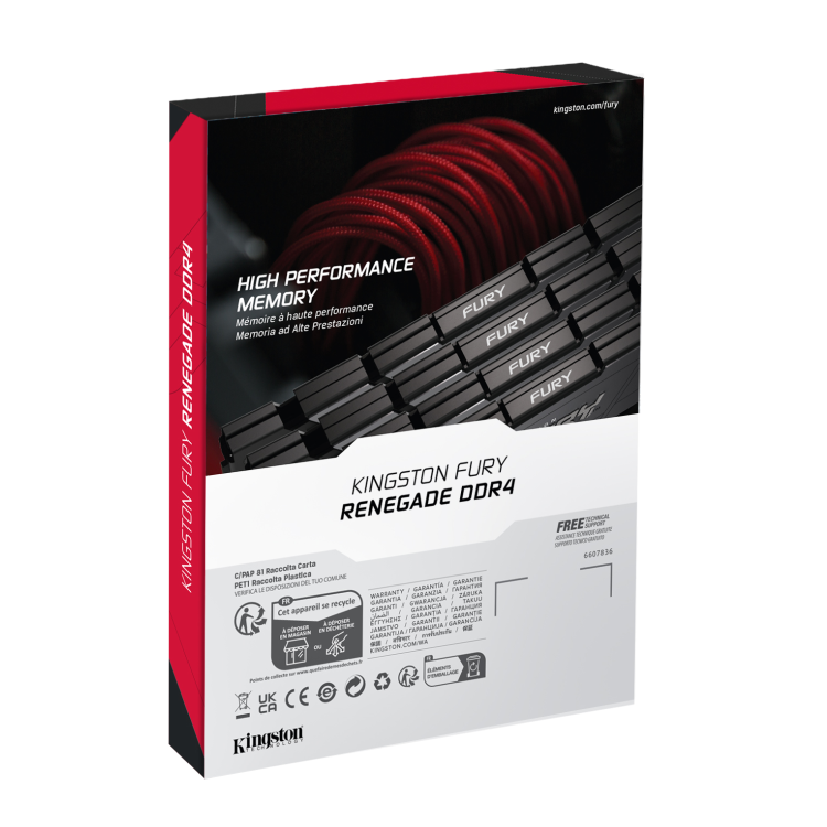 Kingston FURY Renegade 32GB (2x16GB) DIMM 3600MT/s DDR4 Desktop Memory