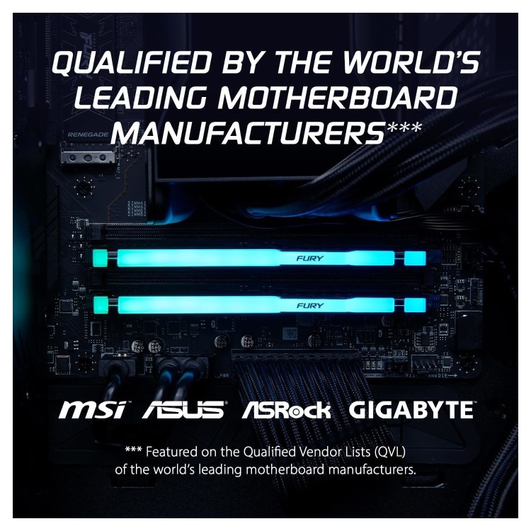 Kingston FURY Beast 32GB (2x16GB) DIMM 6400MT/s DDR5 Desktop Memory