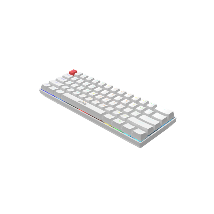 Marvo Scorpion KG933G Saber 61 Wired Mechanical RGB 60% UK Layout Gaming Keyboard White
