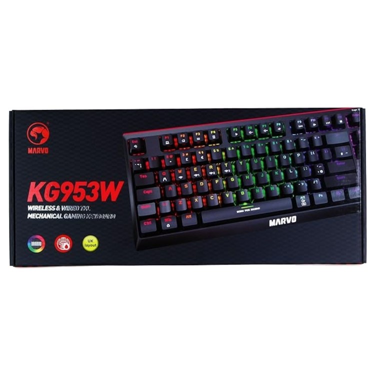 Marvo Scorpion KG953W-UK Wireless Mechanical Gaming Keyboard with Red Switches