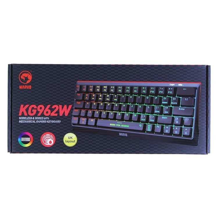 Marvo Scorpion KG962W-UK RGB Wireless Mechanical Gaming Keyboard Black