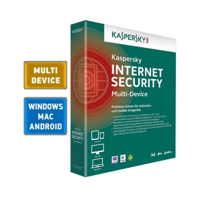 Kaspersky Internet Security 2015 Multi Device 1 User 1 Year Retail DVD Box UK