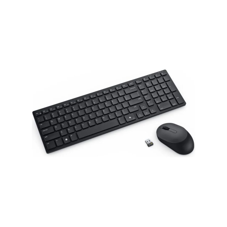 dell Silent Keyboard and Mouse KM555 - Keyboard and mouse set - wireless - 2.4 GHz Bluetooth 5.1 - QWERTY - UK - black - with 3 years Advanced Exchange Service