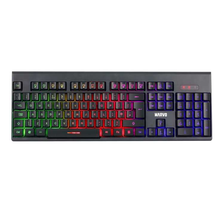 GRADE A1 - Marvo Scorpion KW512 Keyboard and Mouse Wireless Combo with 7 Light Modes