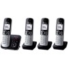 Panasonic KX-TG6824EB Cordless Telephone with Answer Machine - Quad