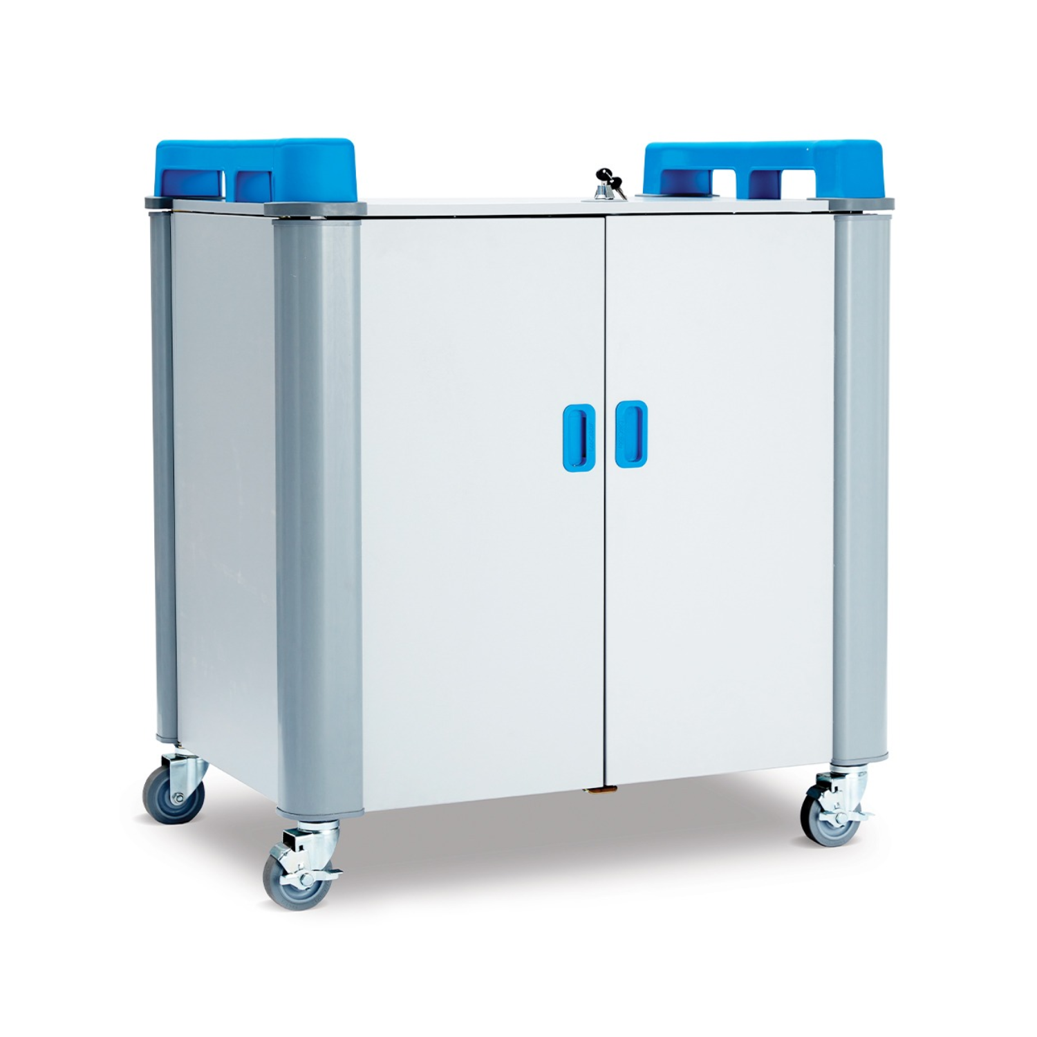 32 Laptops or Chromebooks up to 17 Vertical Charging Trolley