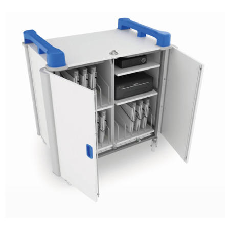 LapCabby 15V - 15 Port Vertical Laptop Charging Trolley