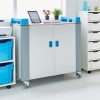 LapCabby 16V - 16 laptops or chromebooks up to 19&#39; - vertical storage 4 Sliding shelves